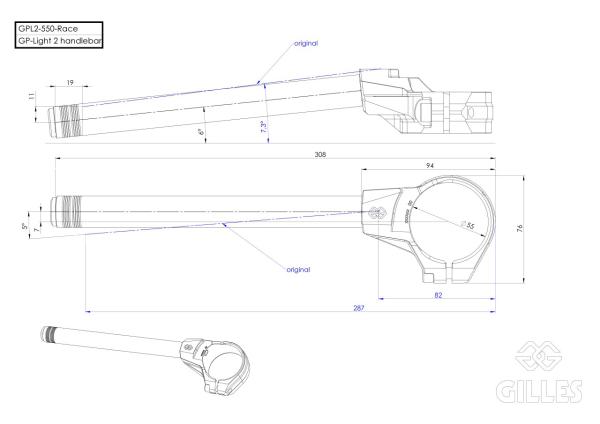 BMW S1000RR Lenker Stummel GP-Light 2 550 Race